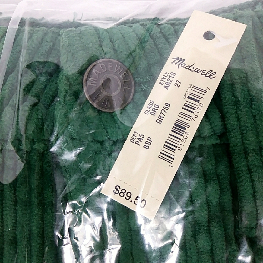 NWT Madewell Green Cordaroy Pegged Skirt - Picture 4 of 8
